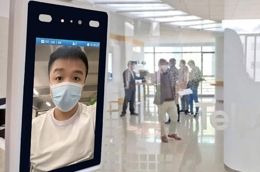 无感非触式人脸识别门禁测温终端，安全级全面升级_深圳捷易科技